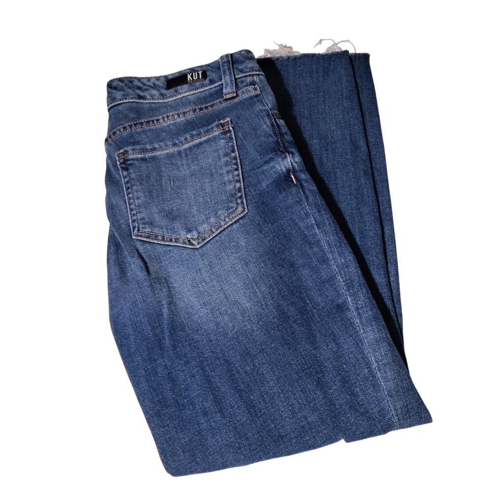 KUT From The Cloth Jeans Sz 2 (27"x26.5" Actual) Reese Ankle Straight Leg